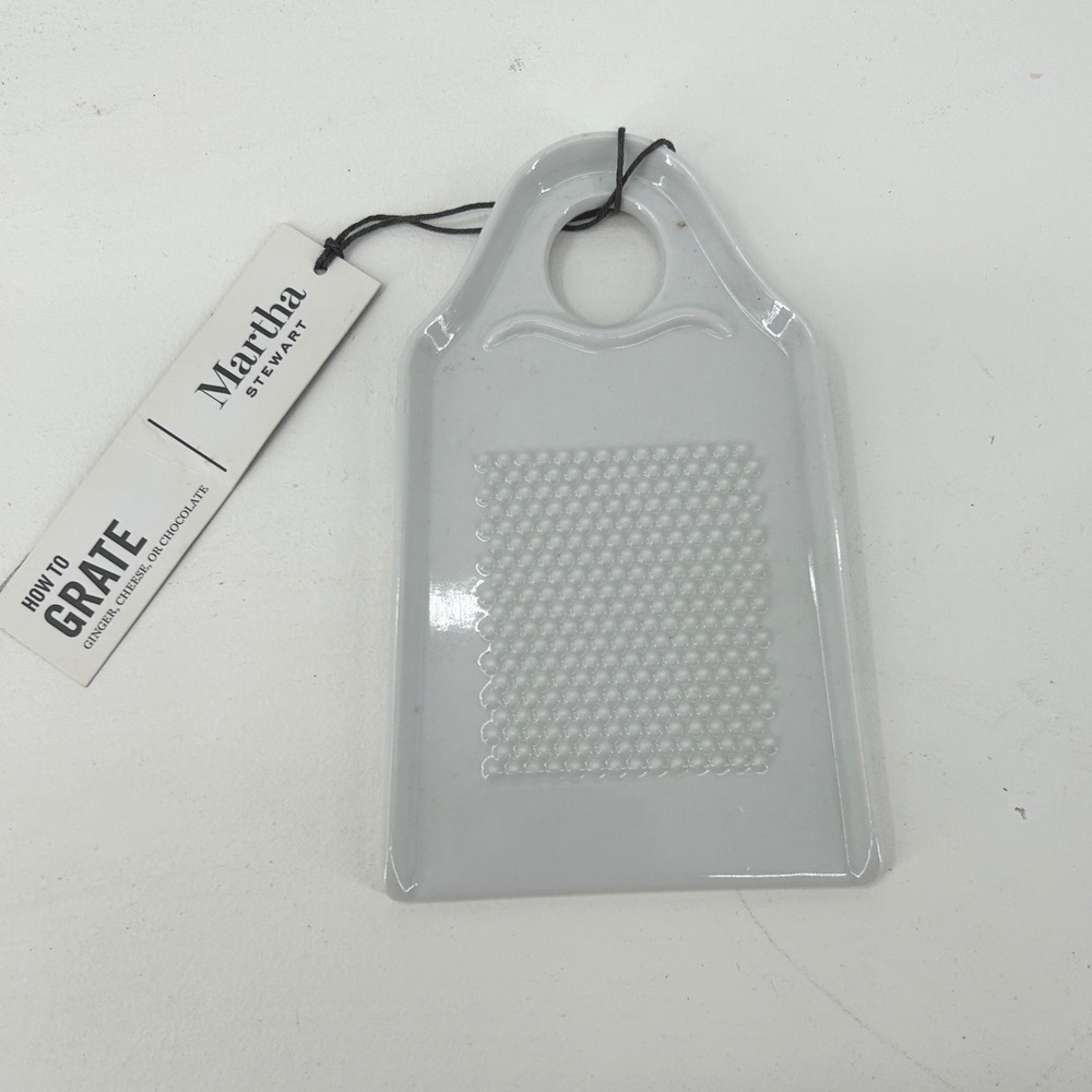 Martha Stewart Grey Ceramic Mini Grater for Ginger Garlic Chocolate New with Tag